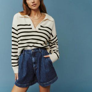 Reformation Francis High Rise Pleated Shorts